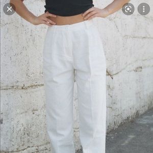 John Galt | Brandy Melville White Ankle Length Trouser